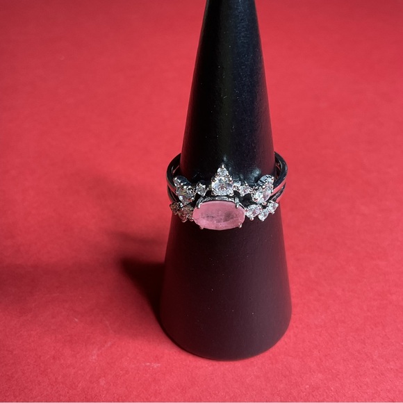 Bomb Party RBP8627 “Brighten My Day” LC Rose Quartz on Rhodium Size 10 Ring NWT - Picture 1 of 7